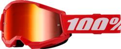  Ochelari cross atv 100% Strata 2 Red, lentila oglinda, culoare rama rosu (26013495PE) - simoto