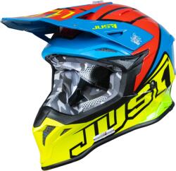 JUST1 Casca moto atv JUST1 J39 Thruster, culoare galben albastru, marime XL (KASJUS1243) - simoto