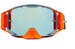 Asix Ochelari cross atv enduro, Asix AS3, lentila albastra, culoare rama gri portocaliu mat (KAI-913) - simoto