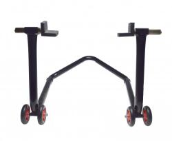 WMX Stander spate motociclete bascula dreapta si roti de rezerva, culoare negru (00001569)