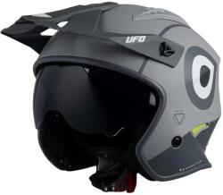 UFO Casca semi-integrala Ufo Plast Sheratan Net Jet, vizor fumuriu, culoare gri mat, marime XL (HE148XL) - simoto