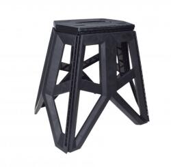 WMX Scaun tip taburet, pliabil, culoare negru (AA2598)
