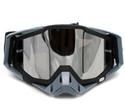 Asix Ochelari cross atv enduro, Asix AS1, lentila argintie, culoare rama gri negru mat (KAI-91) - simoto