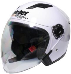 Roy Casca moto semi-integrala cu ochelari pentru adulti, Safebet HF-223, culoare alb, marime M (ROY10441) - simoto