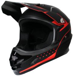 Roy Casca motocross atv, SAFEBET HF-115 Reno-R, culoare negru mat rosu, marime M (ROY32190) - simoto