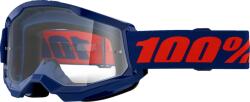  Ochelari cross atv 100% Strata 2 Navy, lentila transparenta, culoare rama bleumarin (26013486PE) - simoto