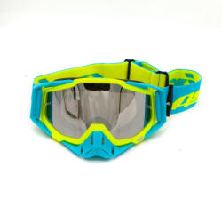 Asix Ochelari cross atv enduro, Asix AS1, lentila argintie, culoare rama lime albastru mat (KAI-94) - simoto