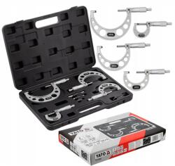 TOYA Praktikus Mikrométer Készlet Külső Mikrométerek 4db 0-100mm YT-72304 (YT-72304)