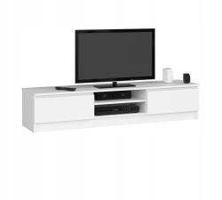 AKORD Rtv asztal szekrény 2D1P 160cm fehér komód Akd (RTV2D1P160BIAŁA)