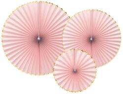 PartyDeco Rozetta Fincsi világos rózsaszín 3 db (RPK20-081J)
