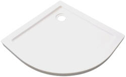 Sanotechnik ZEUS 80 íves zuhanytálca, fehér, kőhatású, R550 (GR80SW) - home36