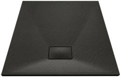 Sanotechnik SMC 90 szögletes zuhanytálca, fekete (9090B) - home36