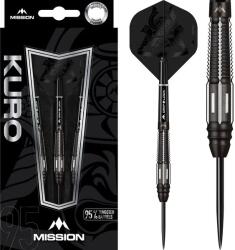 Mission Darts Kuro Black M4 - steel darts szett Nyíl súlya: 23 g