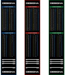 Designa Checkout 290x60cm gumis darts szőnyeg Szín: Piros