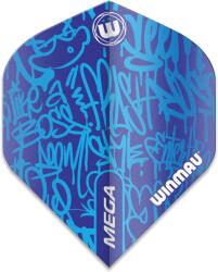 Winmau Mega Graffiti standard kék darts tollak