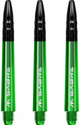 Mission darts szárak Sabre, fekete top, zöld Szár hossza: 40 mm