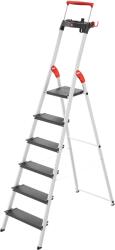 Hailo Scara aluminiu Hailo L100 TopLine, Scara de siguranta pentru uz casnic, 6 trepte (8050607)