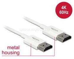 Delock HDMI-kábel Ethernettel - HDMI-A-csatlakozódugó > HDMI-A-csatlakozódugó, 3D, 4K, 4, 5 m, vékony (DL85139) (DL85139)