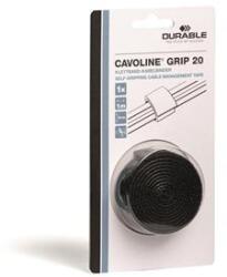 DURABLE Kábelkötegelő, tépőzáras, DURABLE CAVOLINE® Grip 20 , fekete (DB503201)