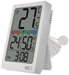 EMOS Digitális hőmérő páratartalom-mérővel, vezetékes érzékelővel, ébresztőórával E0558P (E0558P) - scom