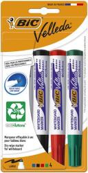 BIC Flipchart- és táblamarker készlet, 1, 4 mm, kúpos, BIC Velleda ecolutions , 4 különböző szín (BC8757151) - papirdepo