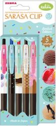 Zebra Zseléstoll, 0, 33 mm, nyomógombos, ZEBRA Sarasa Clip Ice Cream , 5 különböző szín (TZ82756) - papirdepo
