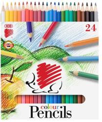 ICO Színes ceruza készlet, hatszögletű, ICO Süni , 24 különböző szín (TICSU24)