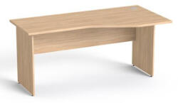 MAYAH Íróasztal, íves, jobbos, laplábbal, 160x80 cm, MAYAH Freedom SV-23, tölgy (IBXA23T) (IBXA23T)