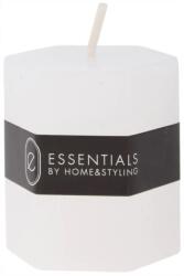 Koopman hatszögletű paraffin gyertya, 4x5cm, fehér, elegáns kivitel (KO068017/ALL)