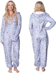 HomeDesign Onesie pizsama, Kigurumi, overál, HomeDesign, Mystersheep, Polár, Szívmintás, Puha Anyag, Meleg, Cipzárral, Ideális ajándéknak, Szürke (ONESIE8)