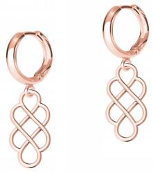  Aranyozott, áttört mintás fülbevalók akasztókon, áttört rozetta mintával, 925-ös ezüst