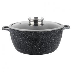 Voltz Oliver Voltz OV54318C26 Fazék fedővel, Ø26x12 cm, 5.5 l, Öntött alumínium, Kerámia márvány bevonat, Fekete (OV54318C26)