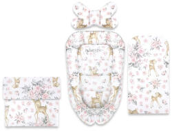 MimiNu Set 4 in 1 Cosulet bebelus, MimiNu, Baby Cocoon 75x55 cm, Husa bumbac, Din bumbac certificat Oeko Tex Standard 100, Cu paturica (6426972031172)
