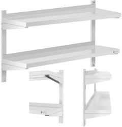  Dupla állítható fali catering polc STEEL 100 x 30 cm