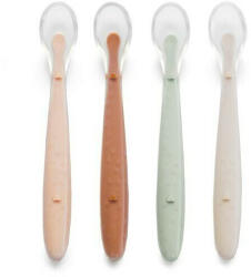 Jane Set 4 lingurite, Jane, Din silicon, 1.2 x 1.5 x 14.7 cm, BPA Free, Sunset (8420421093306) Set pentru masa bebelusi