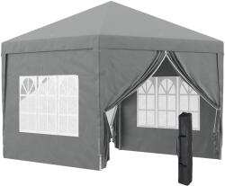 Outsunny Zöld Kerti Pavilon, Vízálló, Összecsukható Oldalpanelekkel, Acélból és Tetővel, 295x295x258 cm