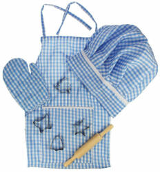 Bigjigs Toys Set sortulet si accesorii - Albastru (BJ610) - roua