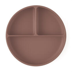 Petite&Mars Farfurie compartimentata, Petite&Mars, Take&Match, Din silicon, Rotunda, Cu ventuza si 3 compartimente, Adecvata pentru masina d (715769) Set pentru masa bebelusi
