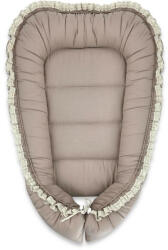 MimiNu Cosulet bebelus, MimiNu, Premium, Pentru dormit, Baby Nest 55 x 75 cm, Cu Volanase si dantela, Husa 100% bumbac, Din bumbac cert (6426972031394)
