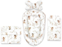MimiNu Set 4 in 1 Cosulet bebelus, MimiNu, Baby Cocoon 75x55 cm, Husa bumbac, Din bumbac certificat Oeko Tex Standard 100, Cu paturica (6426972031189)