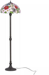 Kaja ólomüveg állólámpa virágok és pillangók 2xE27 20W PILLANGÓ K-F161386