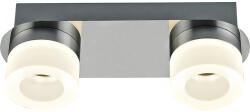 Flair Aplică baie de tavan crom/alb cu LED integrat Flair Azimech 2x6, 5W 630 lumeni IP44 (A2166/2)