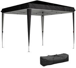 Outsunny állítható magasságú összecsukható pavilon szállítótáskával, 300x300x273 cm, fekete
