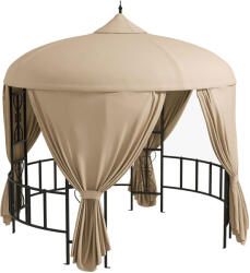 Outsunny 3 m Átmérőjű Kerek Kerti Pavilon, Elegáns Gazebo