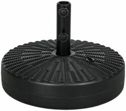  Esernyőtartó 38-48 mm, kerek, HDPE és acél, rattan imitáció, fekete, 51x36 cm, 51x36 cm