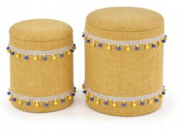  GRADO 2 darabos puff szett, sárga