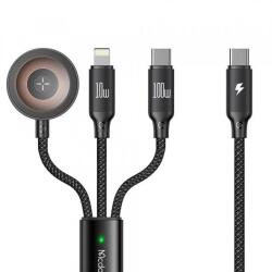 Mcdodo Cablu Incarcare McDodo CA-4940 O 3in1, USB-C - Lightning / USB-C / QI, 100W, 1.2m