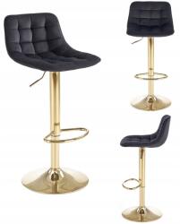  H120 bárszék lábai - arany, ülőke - fekete (1p = 1 db)