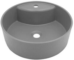 Laveo CLIFF kerek gránit mosdó túlfolyó nélkül, szürke