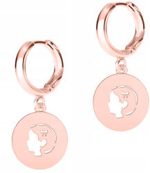 Aranyozott fülbevaló lányoknak Családi Kerek plakettek 925 EZÜST